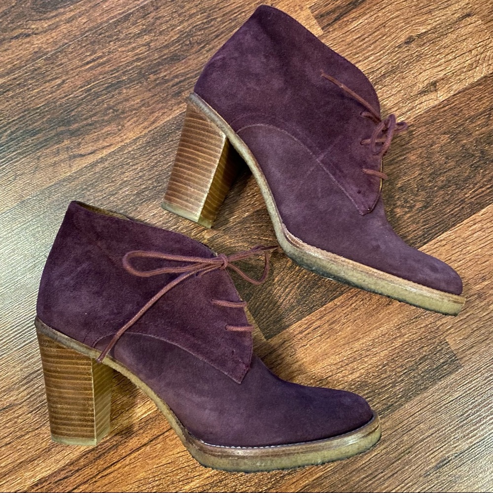Ralph Lauren Purple Suede Booties